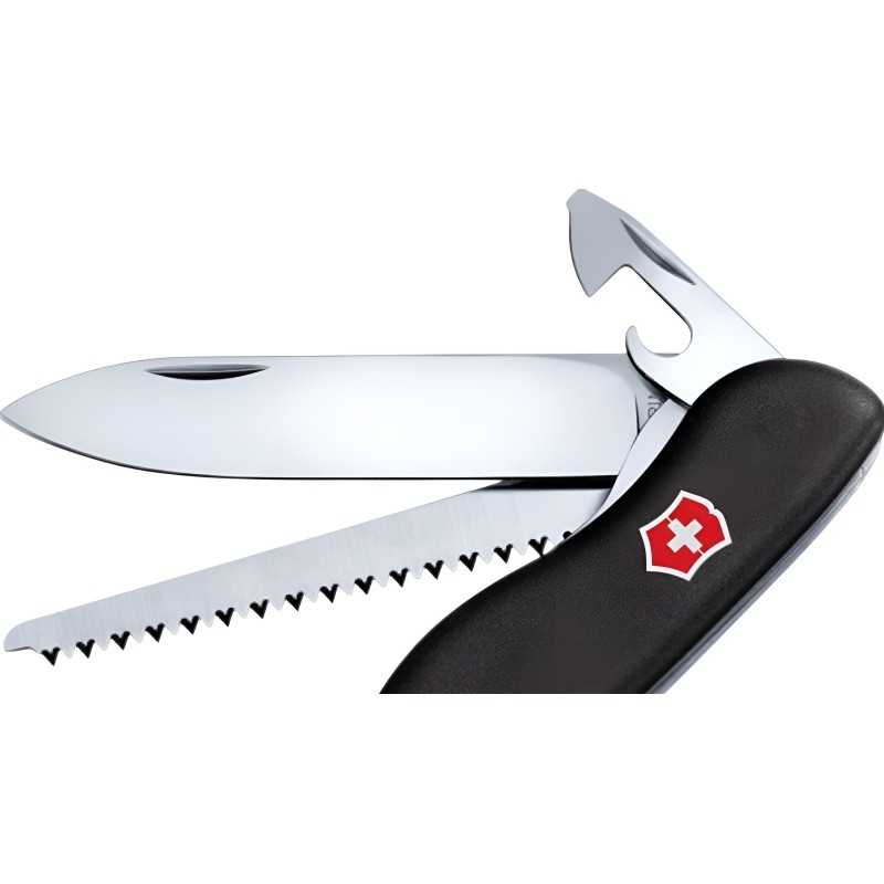 Нож Victorinox Forester, 111 мм, 12 функций, с фиксат лезвия,черн, 0.8363.3