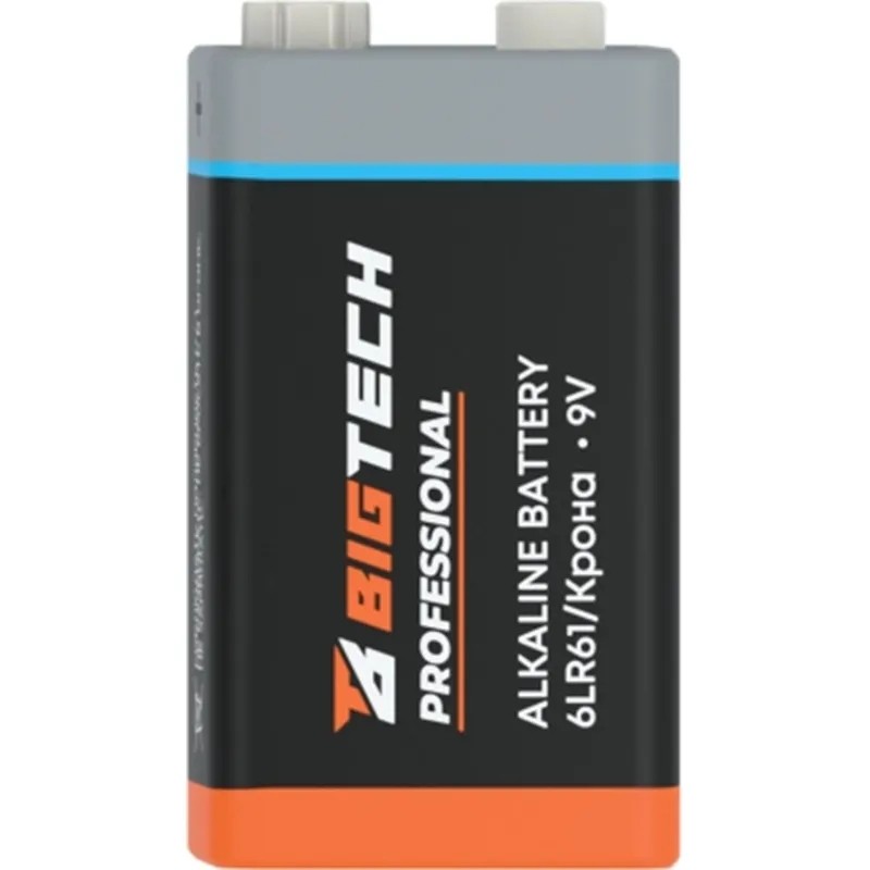 Батарейка BigTech Professional 6LR61/Крона 9V/1604A алкалин. бл/1шт