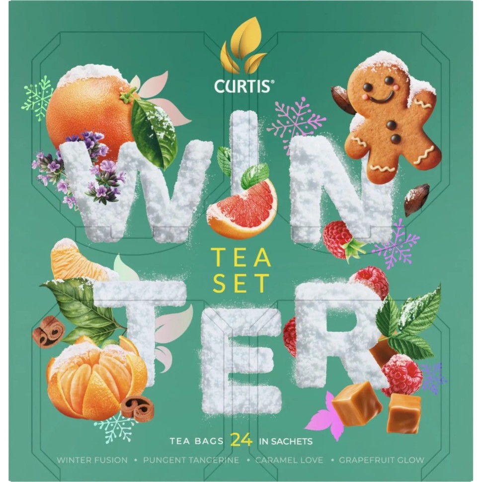 Чай Curtis Winter Tea Set Ассорти из 4 зимних вкуса, 24 сашет НГ