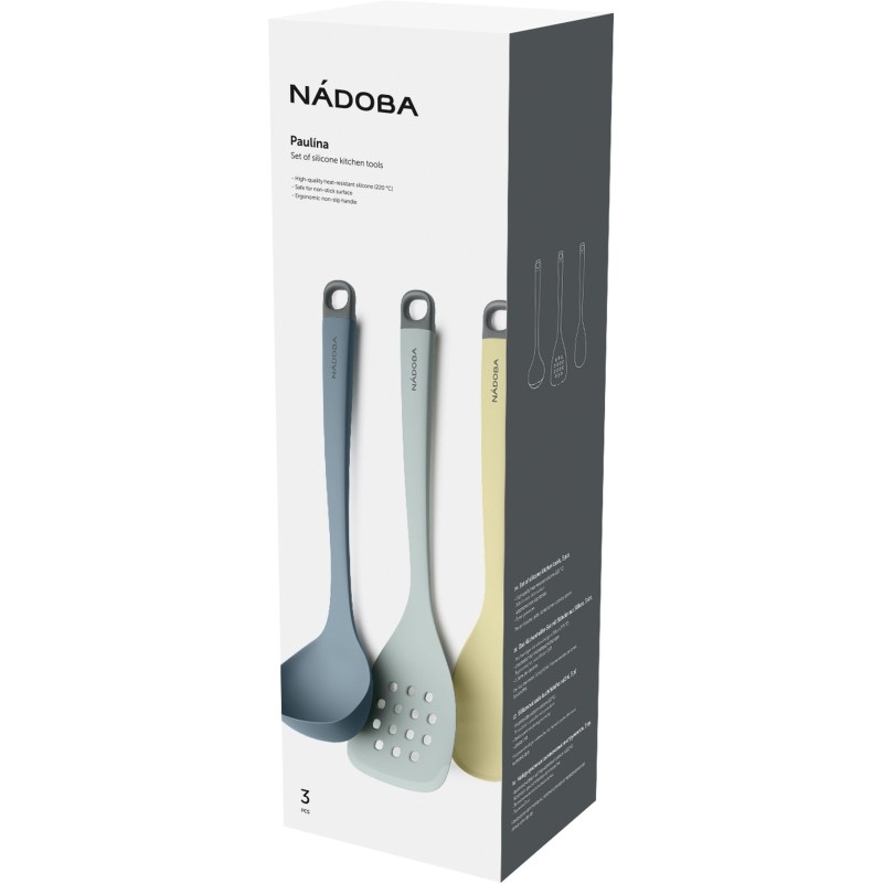 Набор кухонных инструментов силиконовых 3 пр. NADOBA, серия Paulina 