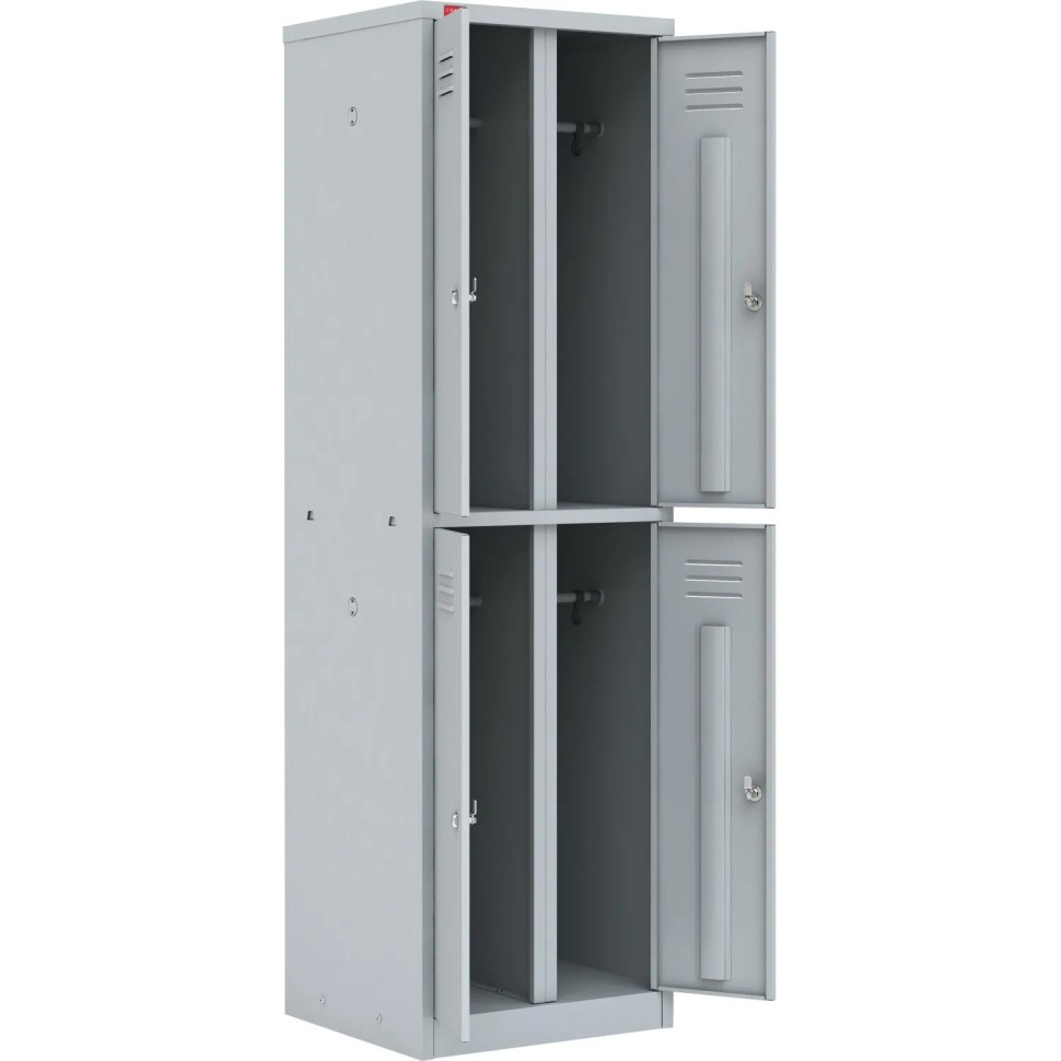 Шкаф для одежды металлический P_ШРМ24 4 дв. 600х500х1860 Шкаф для одежды металлический P_ШРМ24 4 дв. 600х500х1860
