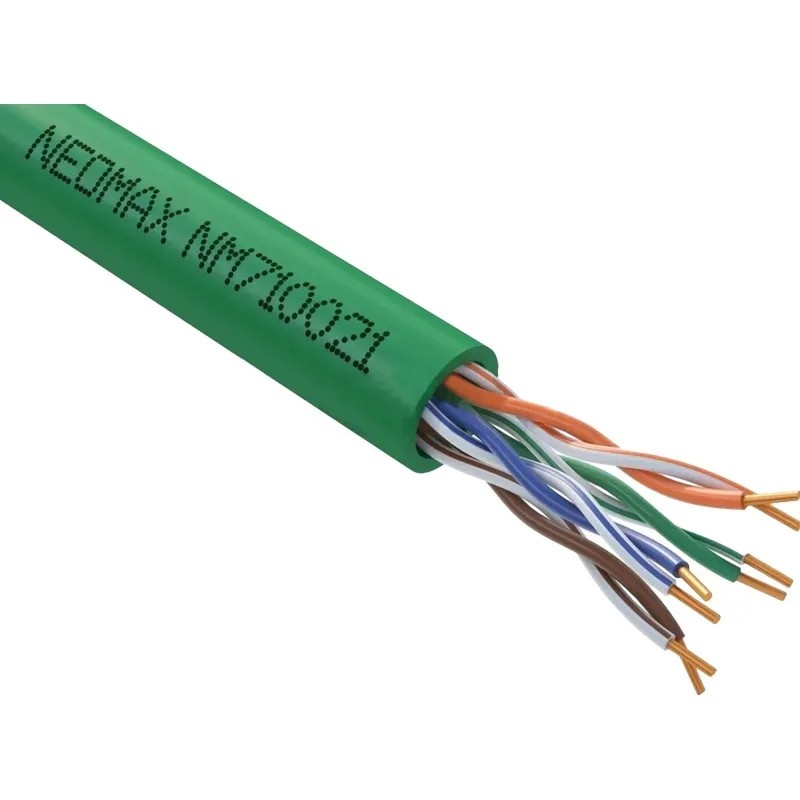 Кабель NEOMAX NM710021 U/UTP cat5e 4п 305м 24AWG Медь PVCLS нг(А)-LSLTx зел