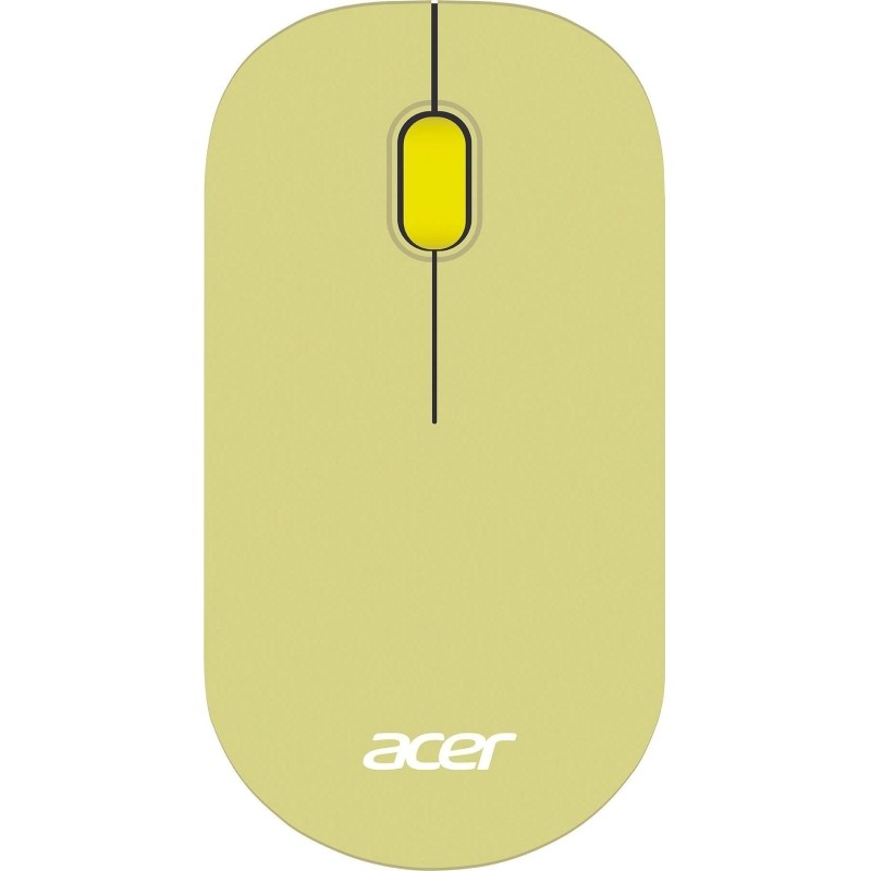 Мышь компьютерная Acer OMR205  оптич./1200dpi/беспроводн/USB/зеленый/желтый