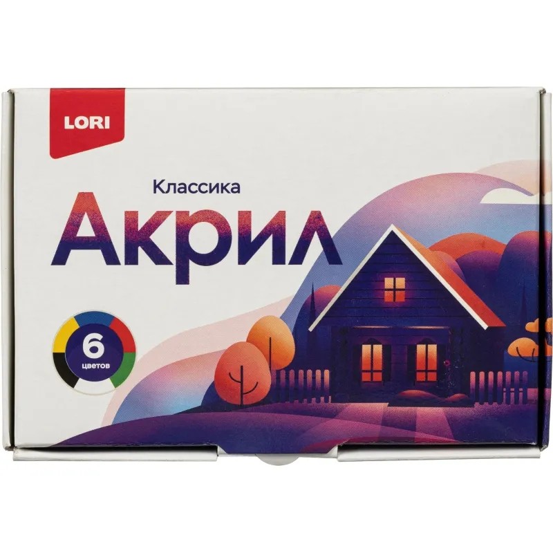 Краски акриловые КЛАССИКА, 6 цв. по 15 мл Акрк-004 набор