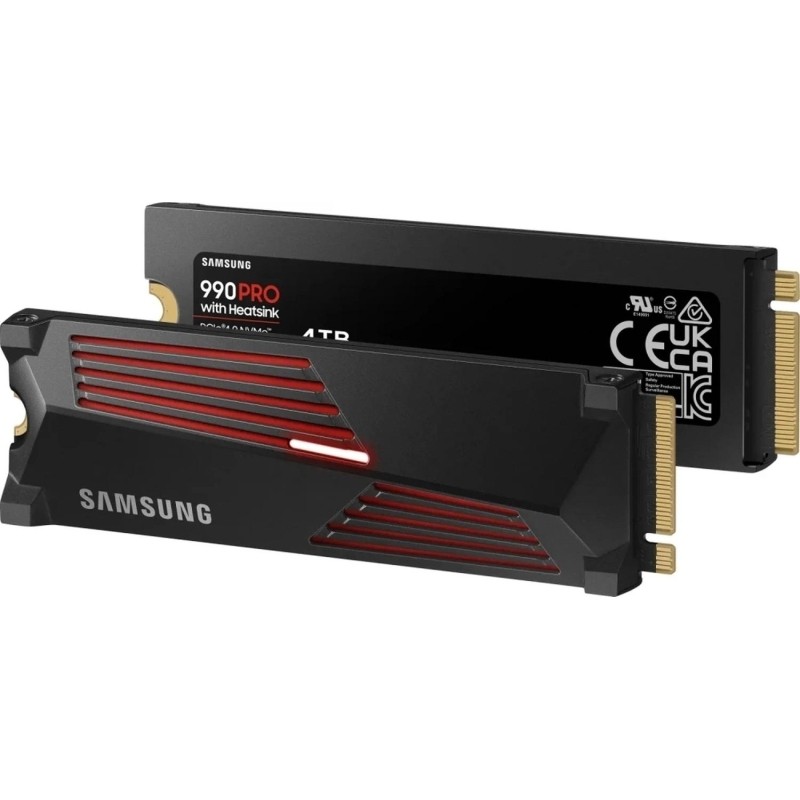 SSD накопитель Samsung 990 PRO 4Tb M.2 PCI-E NVMe 2.0 (MZ-V9P4T0CW)Heatsink
