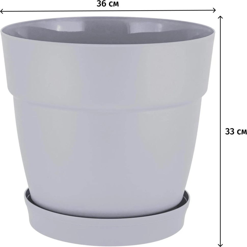 Горшок д/цветов Villa de Fiori,20л, D360мм,утренний туман IG660410025
