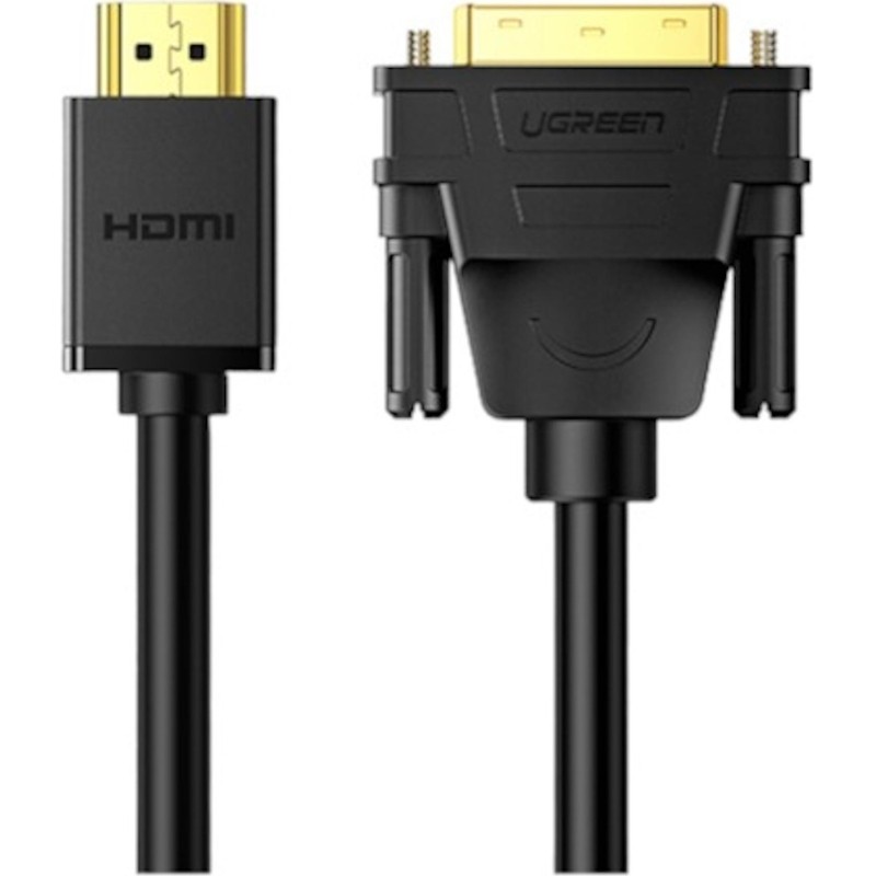 Кабель UGREEN HD106 HDMI - DVI-D (24+1). 30 AWG, 1080@60ц. 2м (10135)