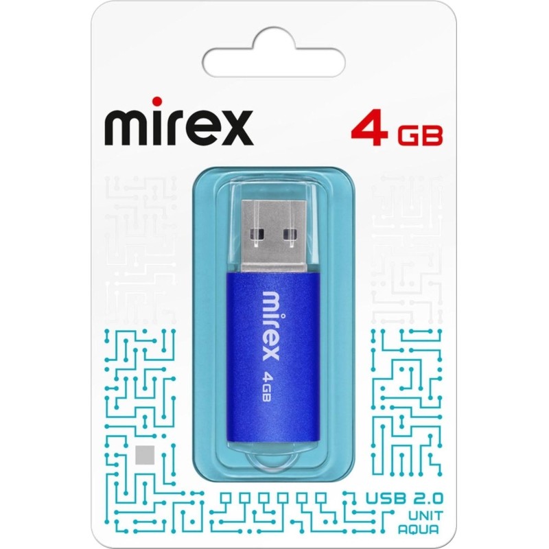 Флеш-память Mirex USB UNIT AQUA 4Gb (13600-FMUAQU04 )
