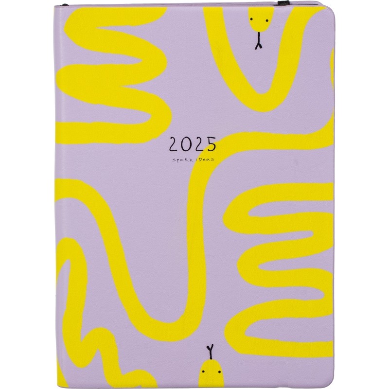 Ежедневник датированный 2025 IF 14х20см 176л. мягк с рез.Twist I1529/lilac