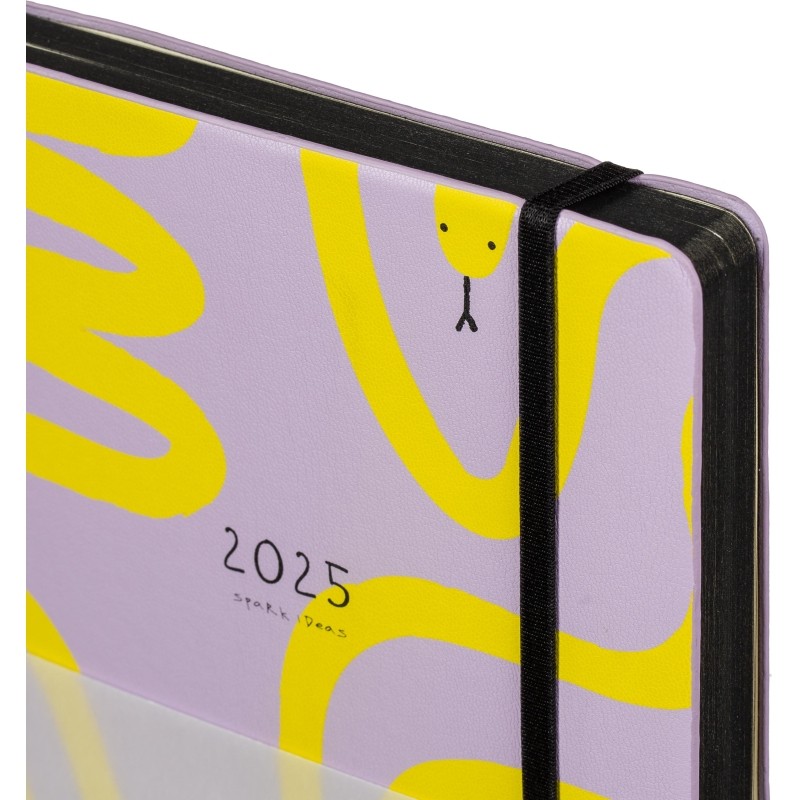 Ежедневник датированный 2025 IF 14х20см 176л. мягк с рез.Twist I1529/lilac