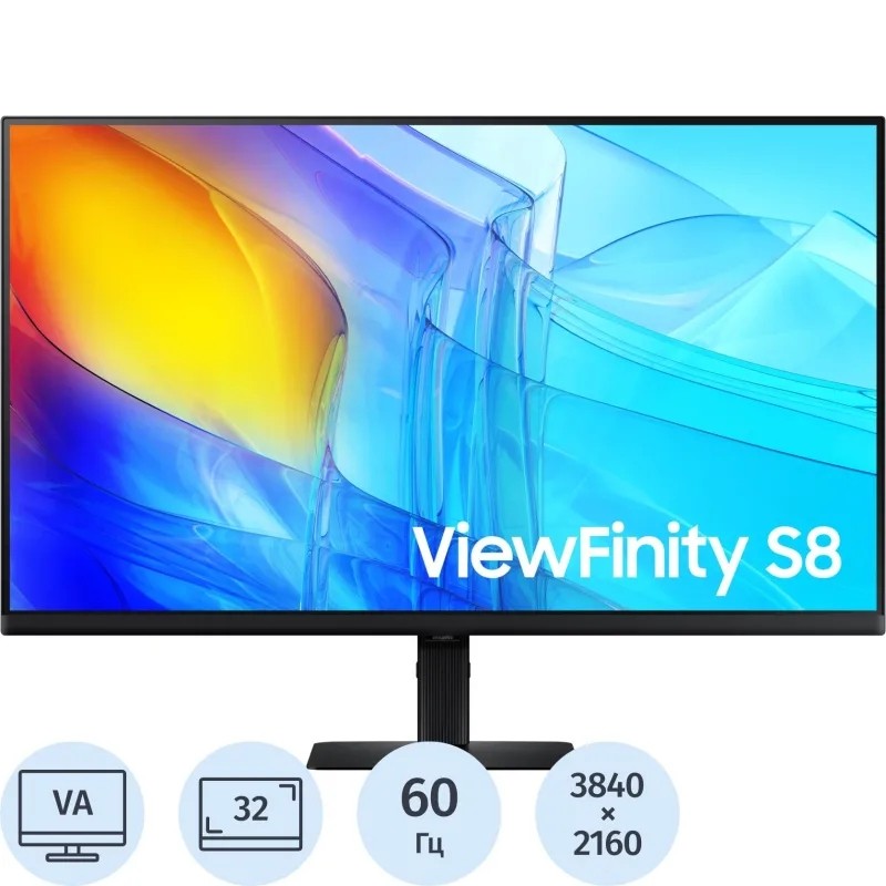 Монитор Samsung (LS32D800EAIXCI)32/4K UHD/VA/60Hz/350cd/5ms/HDMI/DP