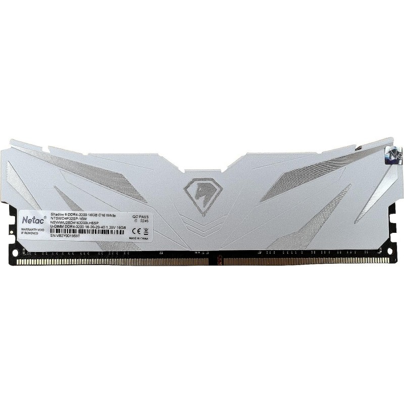 Модуль памяти Netac Shadow II 16GB DIMM DDR4 3200Мгц (NTSWD4P32SP-16W)