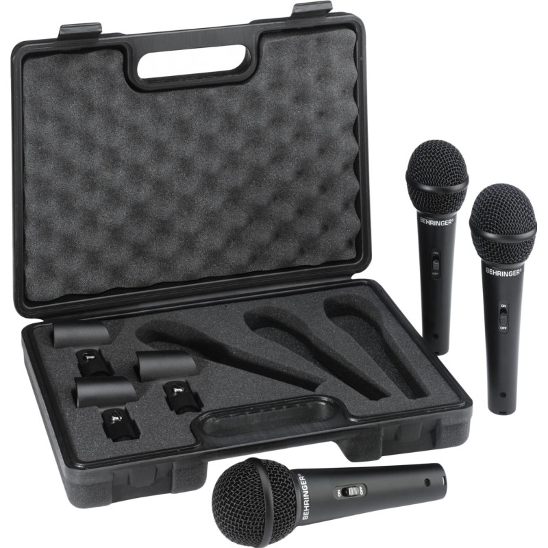 Микрофон Behringer XM1800S, набор из 3-х динамических микрофонов в кейсе
