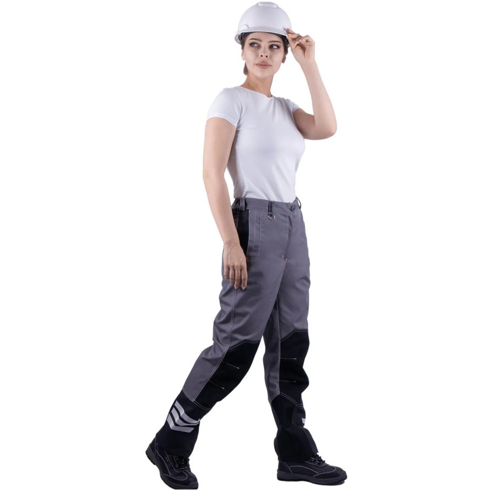 Брюки лет жен ЭДВАНС (Брю618) сер/т-сер (96-100, 158-164)