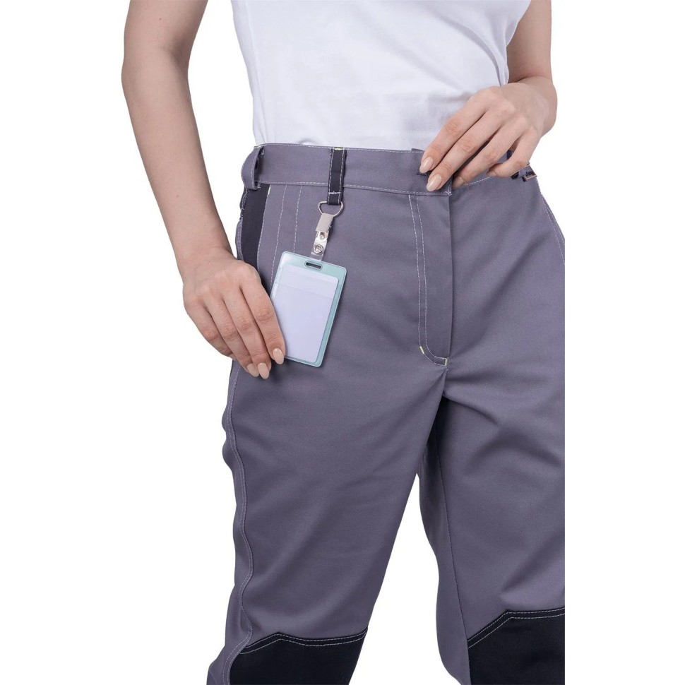 Брюки лет жен ЭДВАНС (Брю618) сер/т-сер (96-100, 158-164)