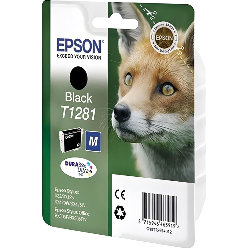 Картридж струйный Epson C13T12814012 чер. для St S22/SX125