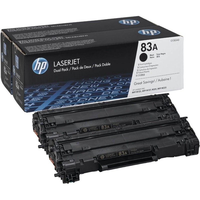 Картридж лазерный HP 83A CF283AF/CF283AD чер.д/LJ Pro M201/MFP M125(2шт/уп)