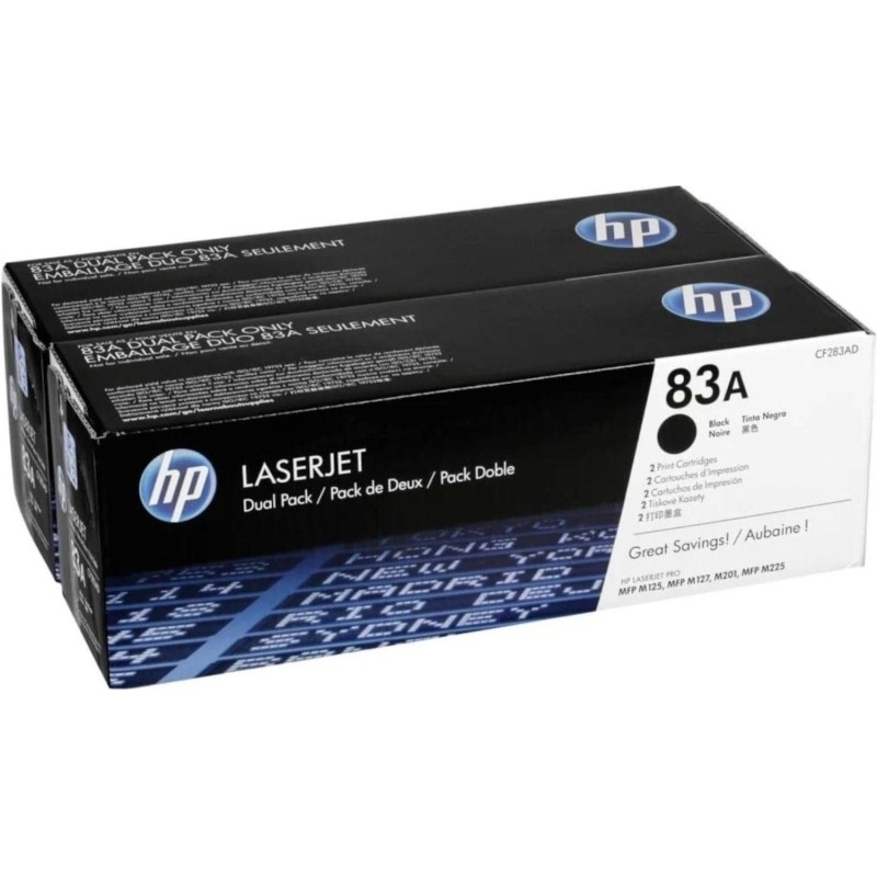 Картридж лазерный HP 83A CF283AF/CF283AD чер.д/LJ Pro M201/MFP M125(2шт/уп)