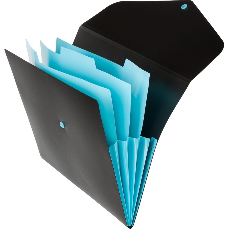 Папка органайзер на кнопке Attache Selection Black&amp;Bluе, А4,500мкм , 3отд