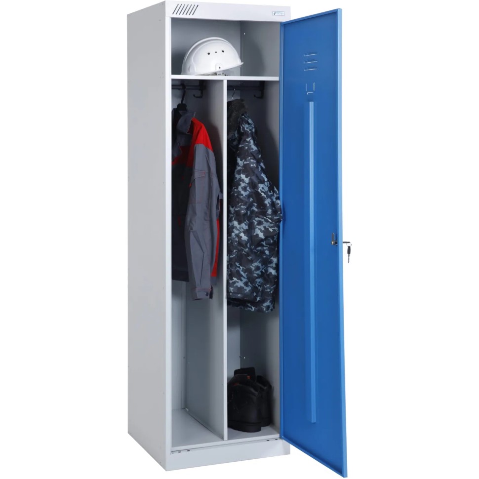 Шкаф для одежды металлический MZ_ШРЭК-21-530 1д в.530х500х1850, синий Шкаф для одежды металлический MZ_ШРЭК-21-530 1д в.530х500х1850, синий
