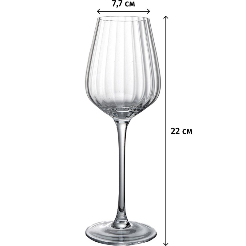 Бокал для вина 330 мл Optical d 7,7 см h22 см 6 шт/уп