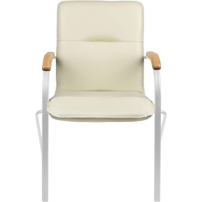 Конференц-кресло UA_EChair SAMBA Silver к/з беж./бук (V-18 1.007)