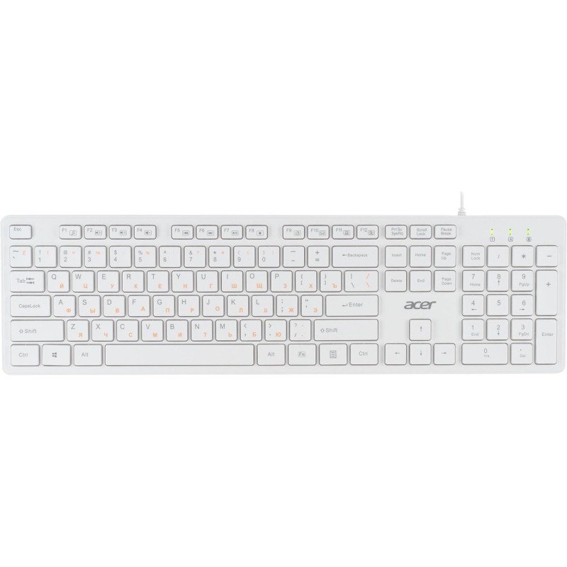 Клавиатура Acer OKW123 белый USB (ZL.KBDEE.00D)