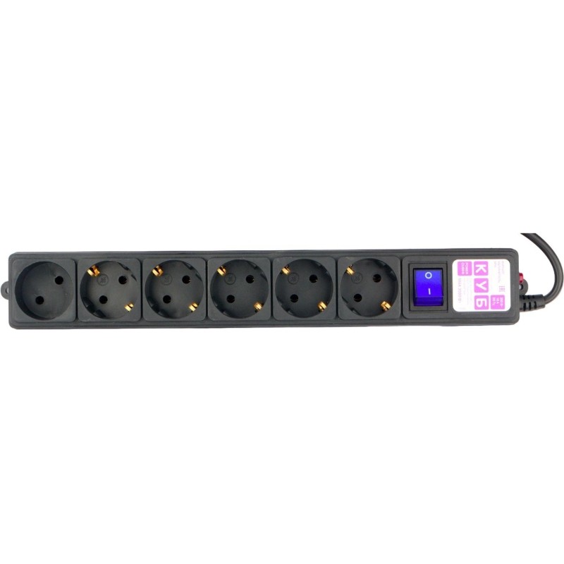 Сетевой фильтр Power Cube 3м 6 розеток, 16А/3,5кВт, провод 3x1,0