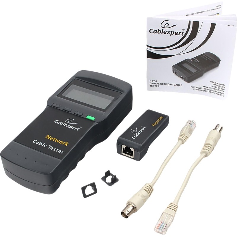 Тестер кабельный цифровой LAN Cablexpert NCT-3, для RG-45, RG-58, RJ-12,11