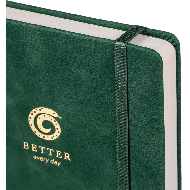 Ежедневник датированный 2025 IF 14х20см 176л. тв. с рез. Snake I1514/green