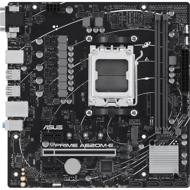 Материнская плата ASUS PRIME A620M-E-CSM, AM5, A620, 2xDDR5 mATX
