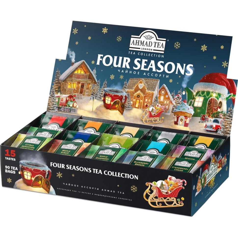 Чай Ahmad Tea Чайное Ассорти, пакет в конв, 15 вкусов, 90 пак (N060W-3) НГ