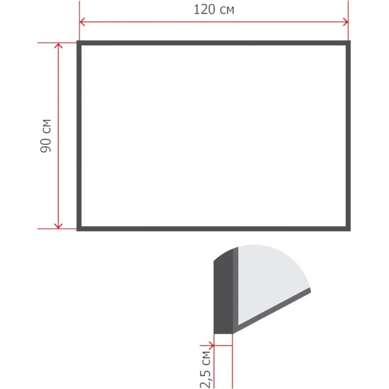 Доска магнитно-маркерная 90х120см Attache Wood дерев.рама, лак