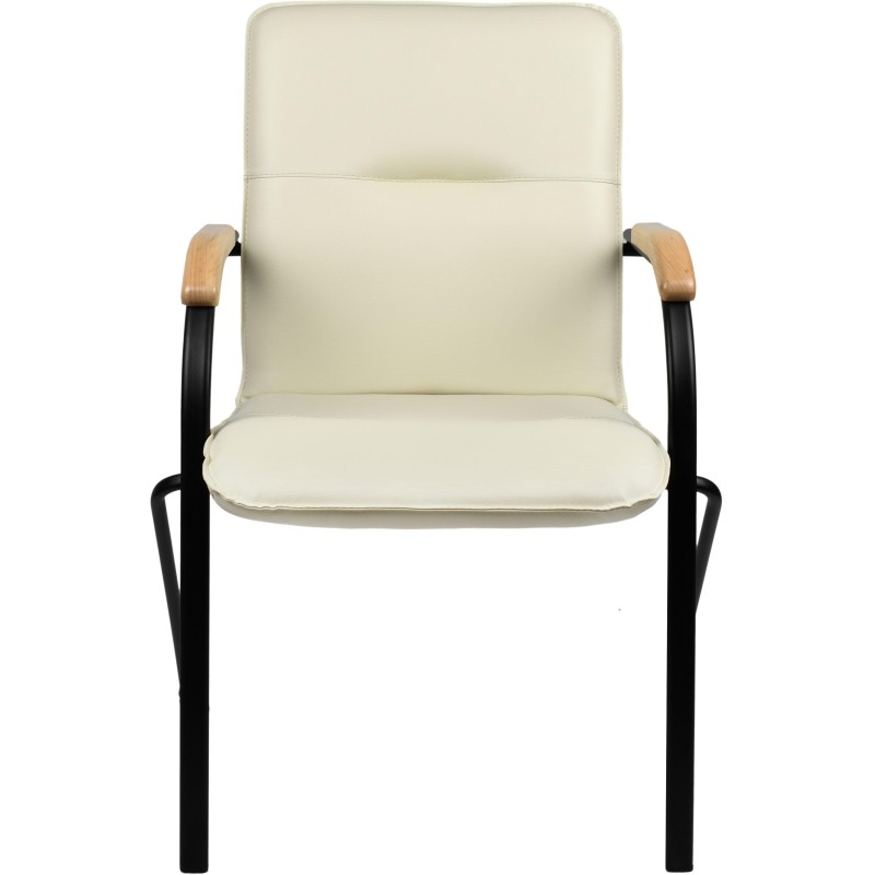 Конференц-кресло UA_EChair SAMBA Black к/з беж./бук (V-18 1.007)