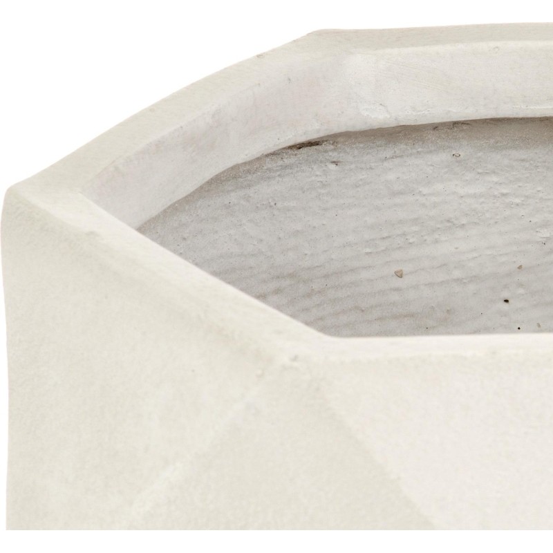 Кашпо Геометри Чаша,файберстоун,слоновая кость,W30L30H15cm (23г) DBOWL30-AW