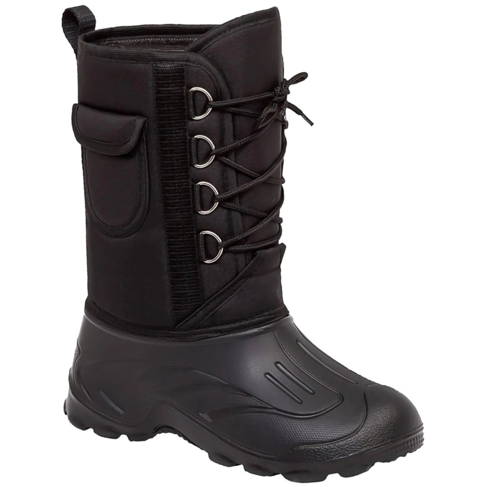 Бахилы мужские из ЭВА со вставным чулком  (шнур) (Д-14) черный р.45