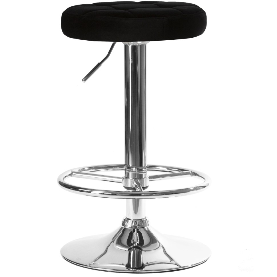 Табурет барный LO_DOBRIN BRUNO LM-5008-N черный велюр MJ9-101/хром 2шт/уп Табурет барный LO_DOBRIN BRUNO LM-5008-N черный велюр MJ9-101/хром 2шт/уп