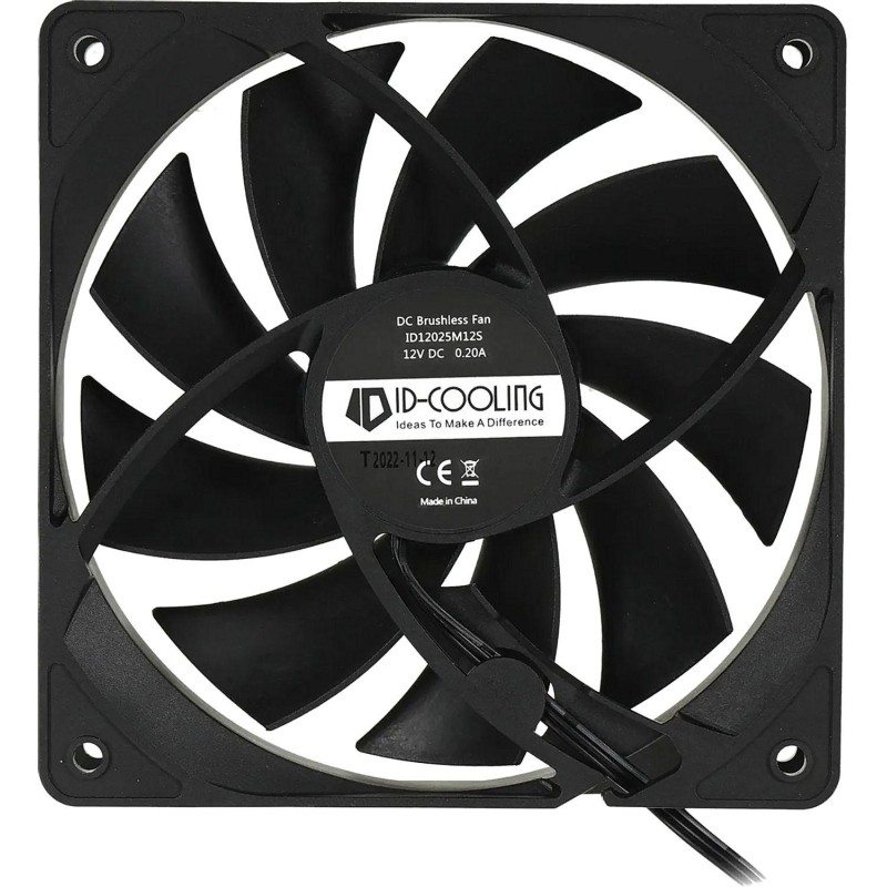 Вентилятор ID-Cooling FL-12025K 120x120mm черный 3-pin 21dB 145gr Ret