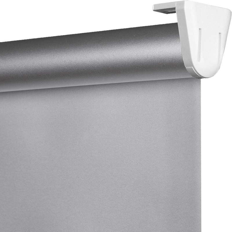Рулонная штора Комус Мебель blackout silver 537837 V2, 90х160, серый