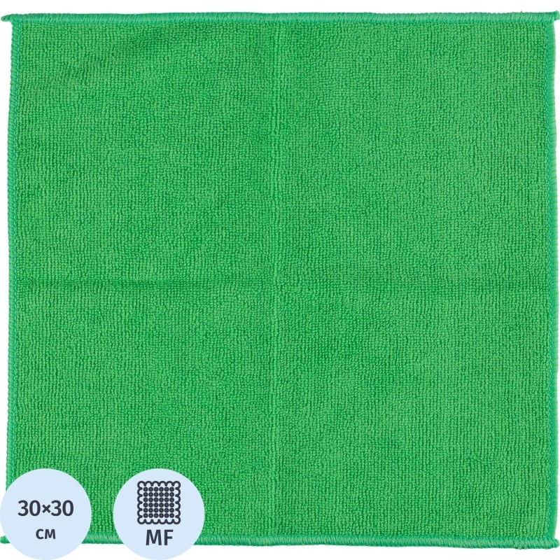 Салфетка хозяйственная из микрофибры универс 280г/м2 30х30см зел