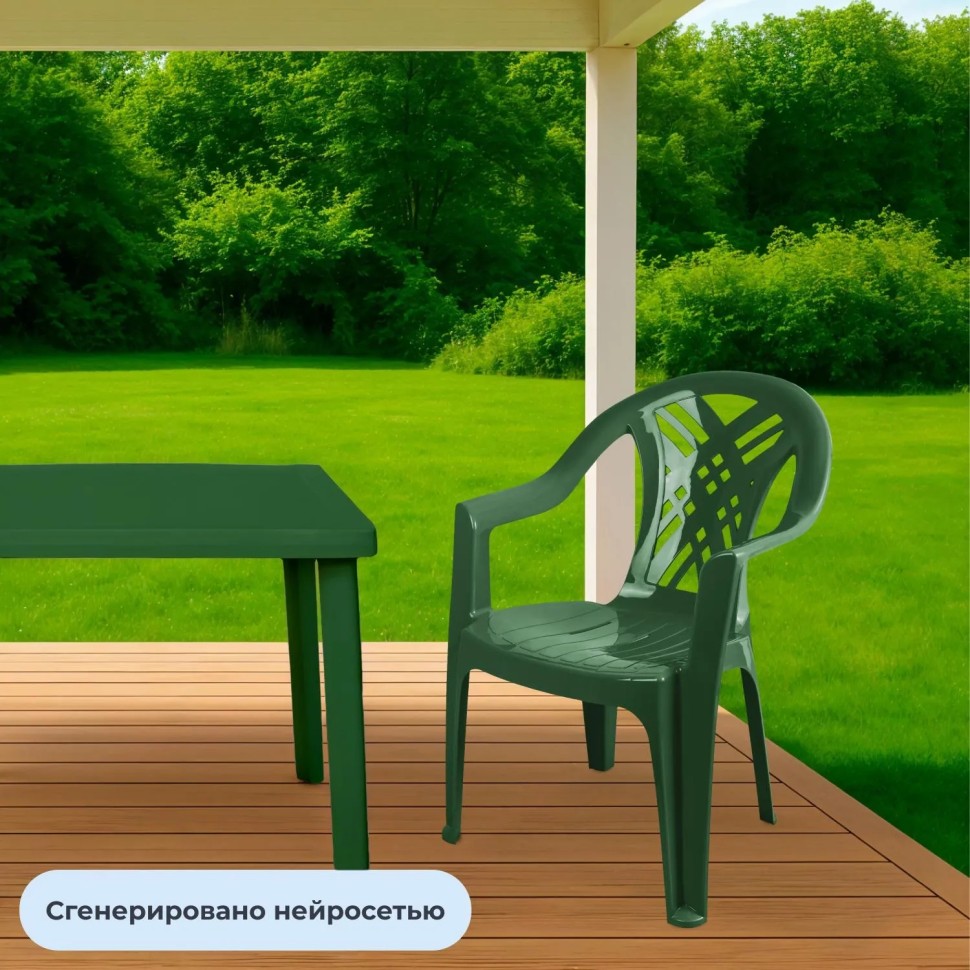 Кресло пластиковое SPG_ №6 Престиж-2,темно- зеленое Кресло пластиковое SPG_ №6 Престиж-2,темно- зеленое