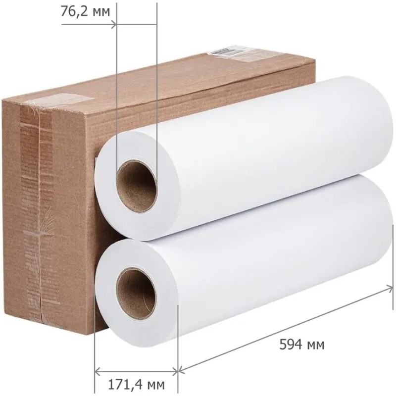 Бумага широкоформатная ProMEGA engineer  80г 594x175 76.2мм [2рул]64237