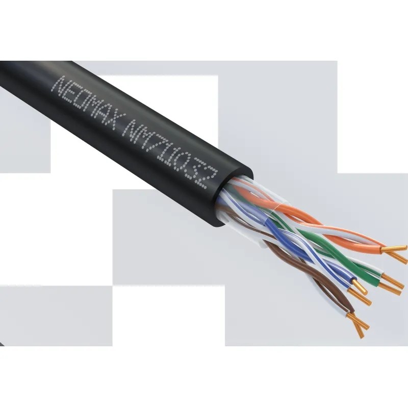 Кабель NEOMAX [NM711032] U/UTP cat.5e 4п 305м 25 AWG Медь внешний PE черн