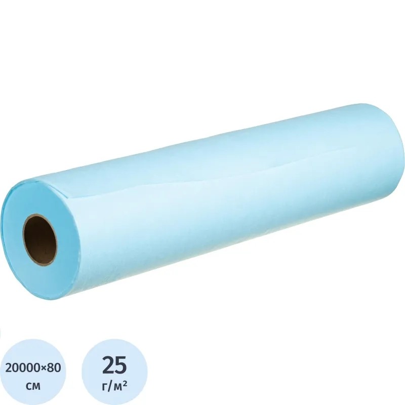 Простыня гигиен., н/с 80смх200м в рулоне пл .25  Гекса