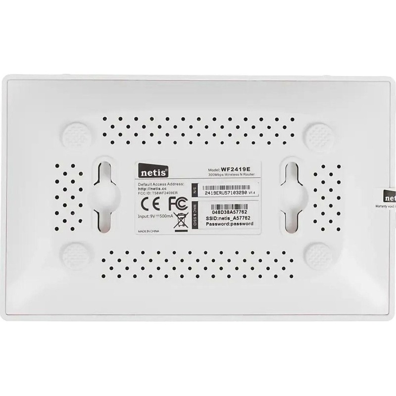Маршрутизатор Netis WF2419E N300, до 300 Мбит/с, 802.11n, белый