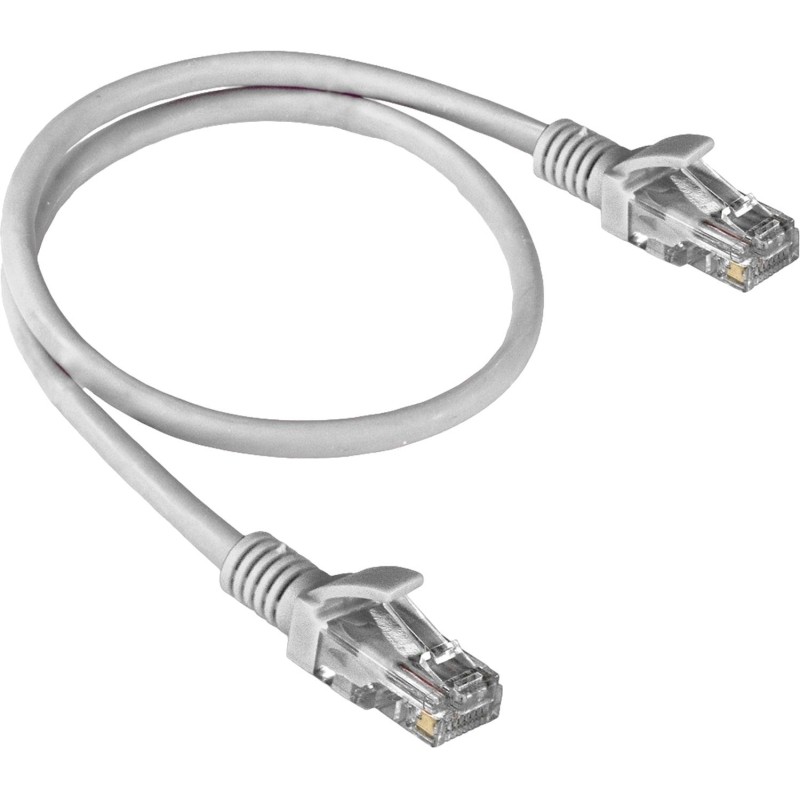 Патч-корд ExeGate UTP-RJ45-RJ45-5e-0,5M-LSZH-GY, cat.5e, 0.5м &lt;EX286379RUS
