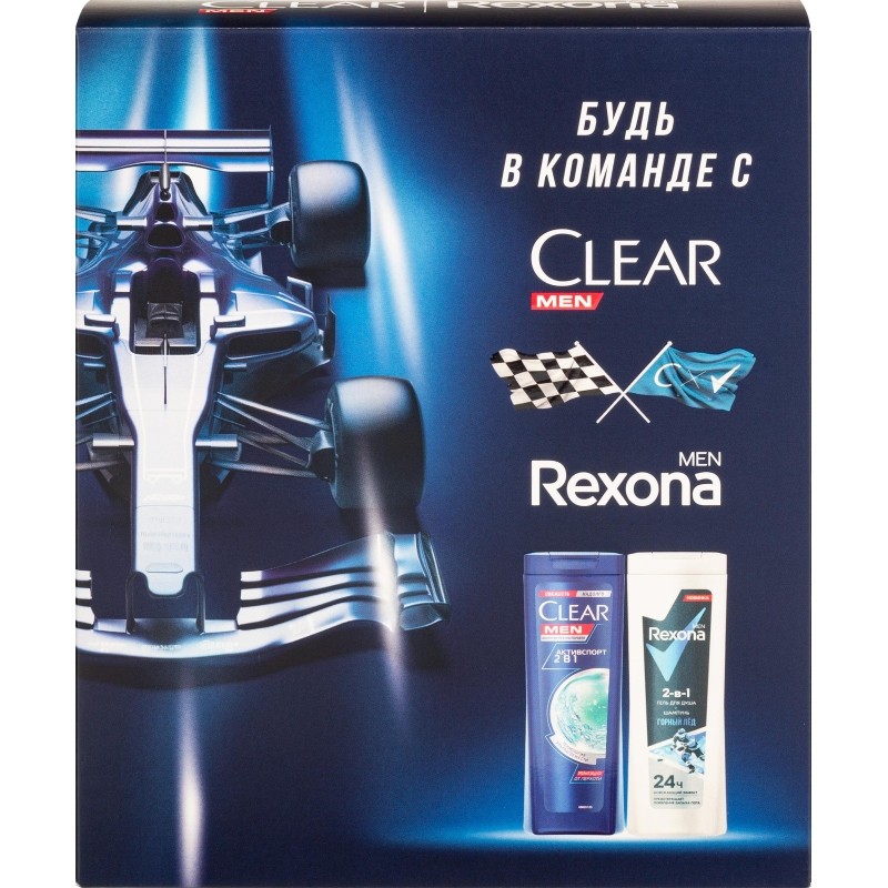 Подарочный набор Clear men Спорт коллекция,200+180мл муж