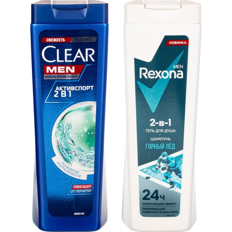 Подарочный набор Clear men Спорт коллекция,200+180мл муж
