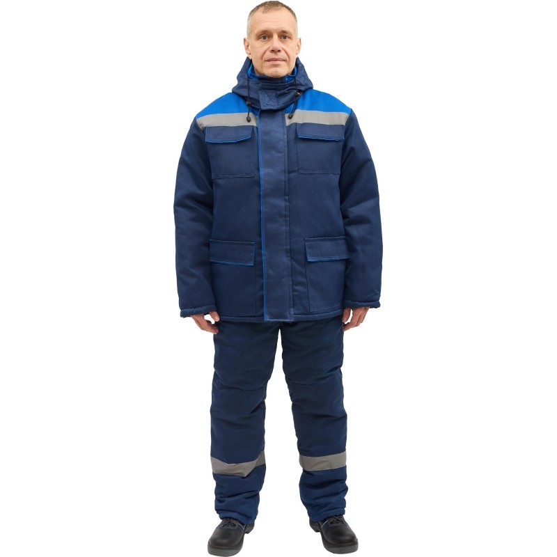 Костюм рабочий зимний муж з12-КПК с СОП син/вас 44-46/170-176