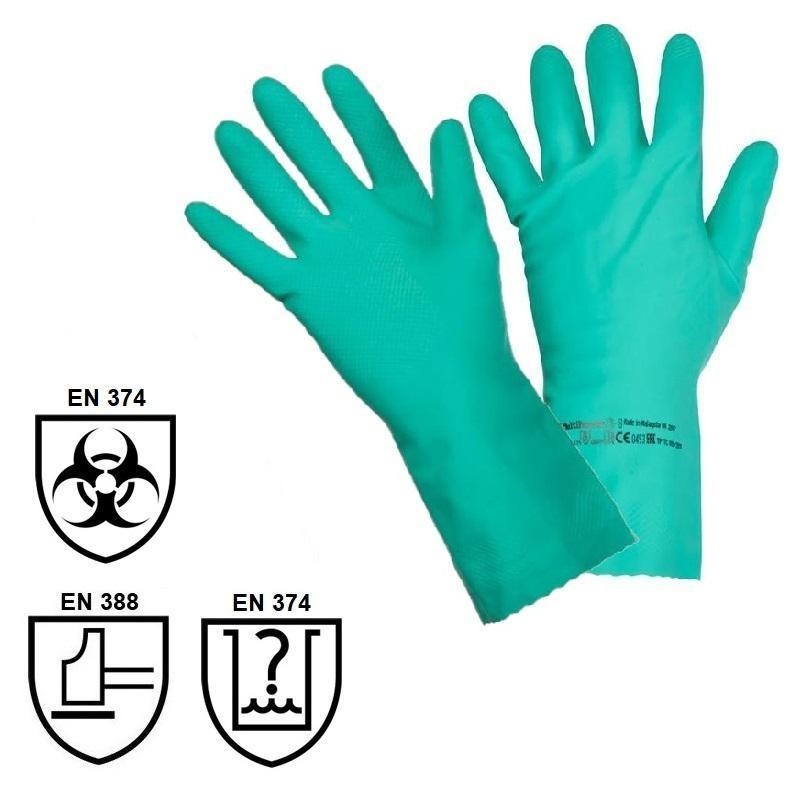 Перчатки резиновые Vileda Profes латекс зеленый рM 100756/174363,(КФС) ПС